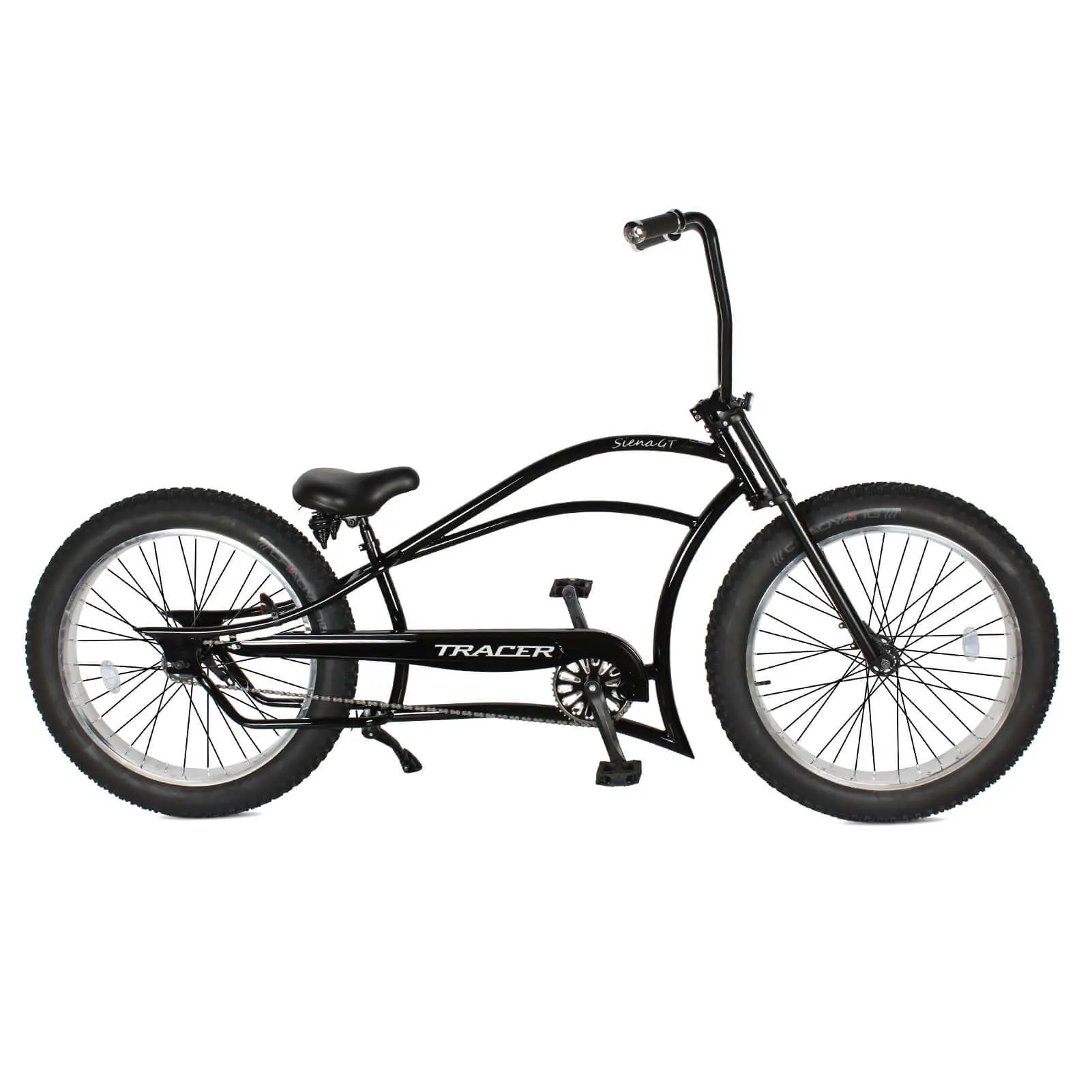 Tracer Siena GT 26'' Chopper Stretch Cruiser Fat Tire Bikes Oversized Frame, Hi-rise Handlebar, Available in 1 Speed/7 Speed