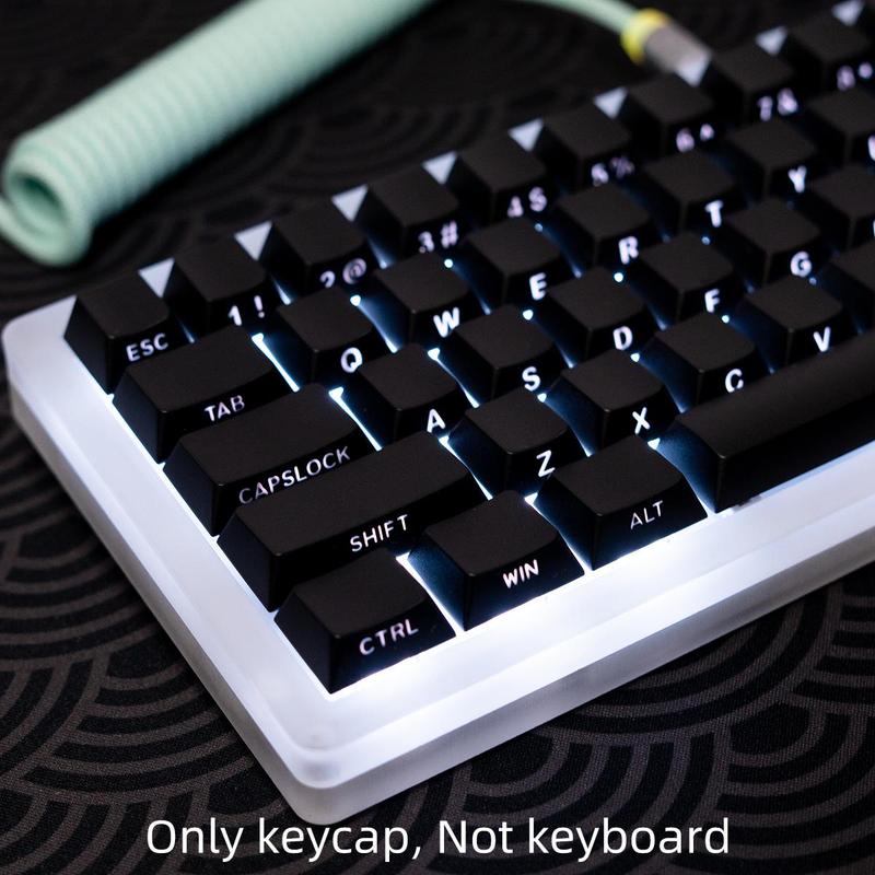 Backlight Keycap, 1 Set Side Engraved Keycap, Keyboard Keycap for 6.25U Space 61 68 75 84 87 98 99 100 104 108 Keyboard