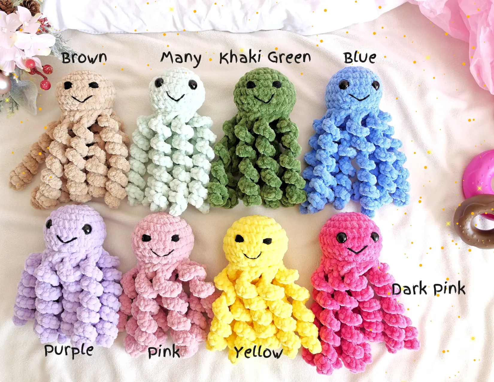 Soft Octopus Plushie Squishy Anti Stress Crochet Toy