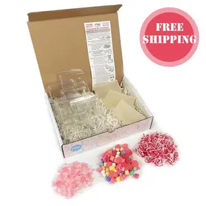 212 MAIN Primal Elements Hearts & Flowers Handcrafted Boxed Soap Making Kit with Fruity Soap Base for Family Fun