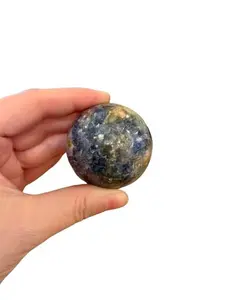 Crystal Kyanite Sphere ~ Gift Set with Complimentary Selenite ~ Sphere Only ~ 187 grams ~ Zen Home Decor ~ Meditation Crystals ~ Relaxation ~ Crystal Carving ~ Reiki ~ Metaphysical