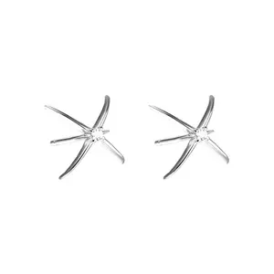 CZ Star Stud Earrings for Men Women