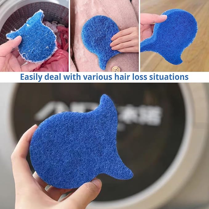Pet Hair Remover for Laundry 6 Pack Cat Dog Hair Remover Reusable for Washing Machine Microfiber Soft Hooks Durable Non-Toxic Chemical-Free Cleaning - Lint