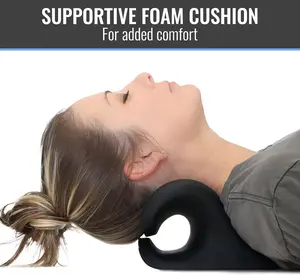 Neck & Shoulder Traction Device, Neck & Shoulder Relaxer, Magnetic Therapy, Cervical Spine Alignment and TMJ Relief, Neck Pain Relief, Black