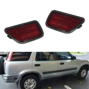 2PCS Red Lens Rear Bumper Side Marker Light Lamps Housing For Honda CR-V CRV 1997 1998 1999 2000 2001 Replace OEM 33951-S10-A01; 33901-S10-A01