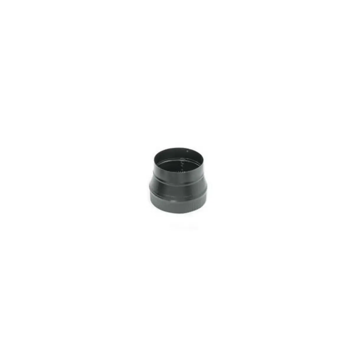 212 MAIN 6-Inch to 5-Inch 24-Gauge Snap-Lock Black Stovepipe Reducer - Crimp End on Large End, Pipe Fittings, Pipe Reducers