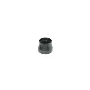 212 MAIN 6-Inch to 5-Inch 24-Gauge Snap-Lock Black Stovepipe Reducer - Crimp End on Large End, Pipe Fittings, Pipe Reducers