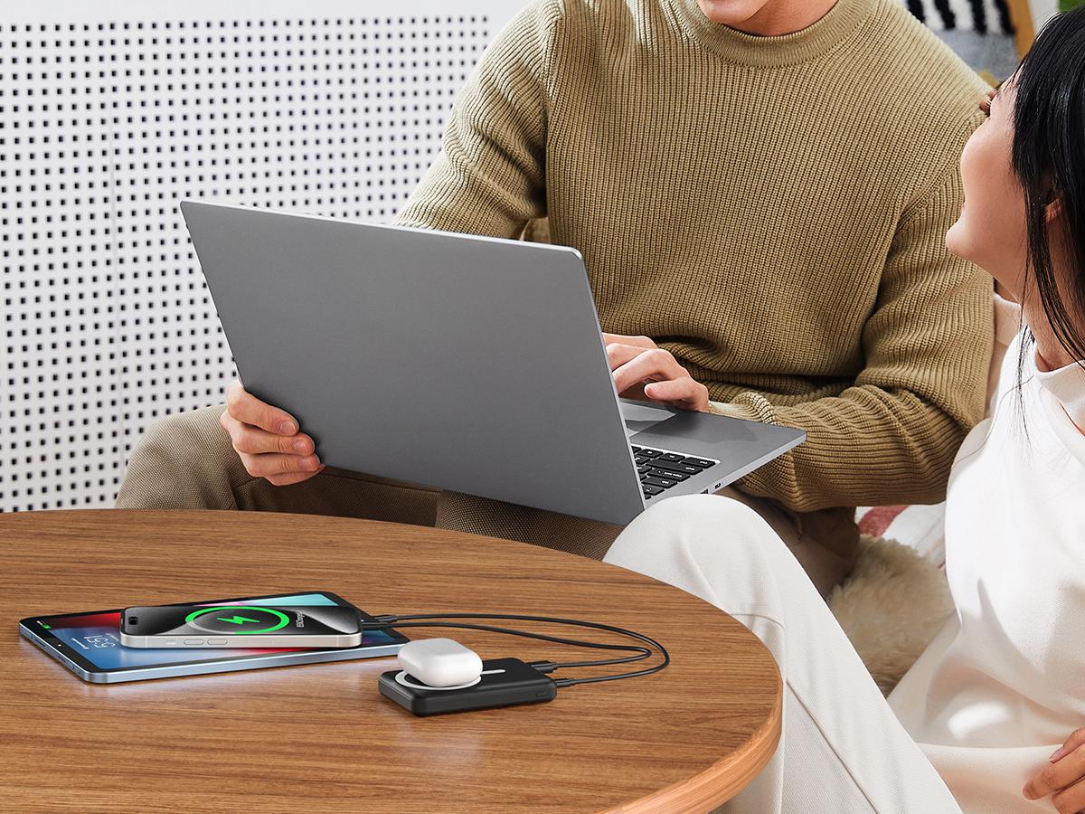 Podoru 10000mAh Wireless Charger, for MagSafe Magnetic Fast Charging Power Bank with Foldable Stand and USB-C Cable, for iPhone 17/16/15/14/13/12 Series