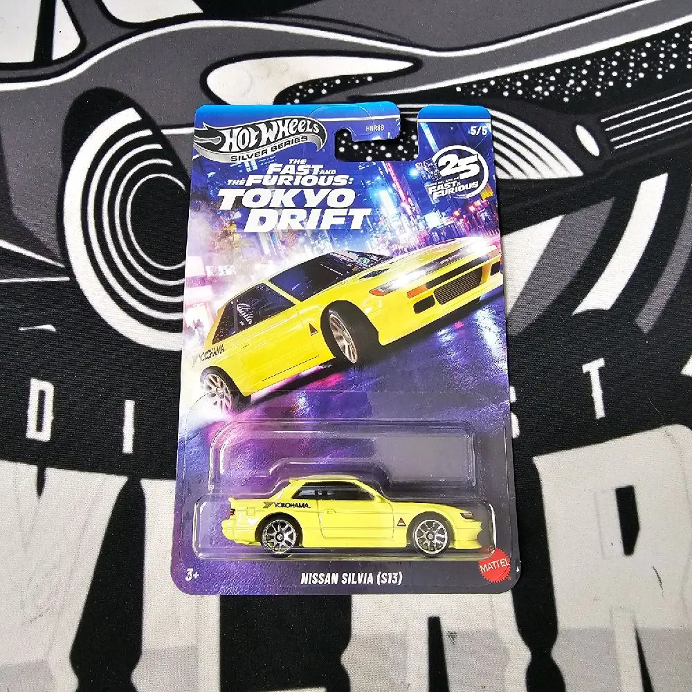 Hot Wheels Silver Series - Tokyo Drift - Nissan Silvia S13 Metal Base - 1:64 Diescat Model Toy Car