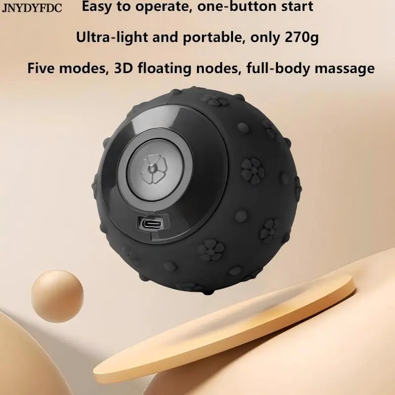 5-Speed Portable High-Intensity Rechargeable Vibration Massage Ball, Suitable For Muscle Exercise And Daily Fitness, Designed To Relax Hands, Waist, Neck, Legs, And Back, Allowing One Person To Enjoy The Massage