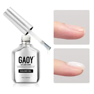 GAOY Builder Gel for Nails, 16ml Nail Strengthener in a Bottle, Nail Extension Hard Gel, Soak Off Long Lasting UV Light Cure, 1731 Milky White, Base Coat Top Coat Needed