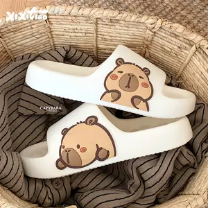 Cute Capybara Slippers Women Men,House Non-slip Pillow Slides Shower Sandals,EVA Soft Indoor Outdoor Footwear,Casual Walking Shoes