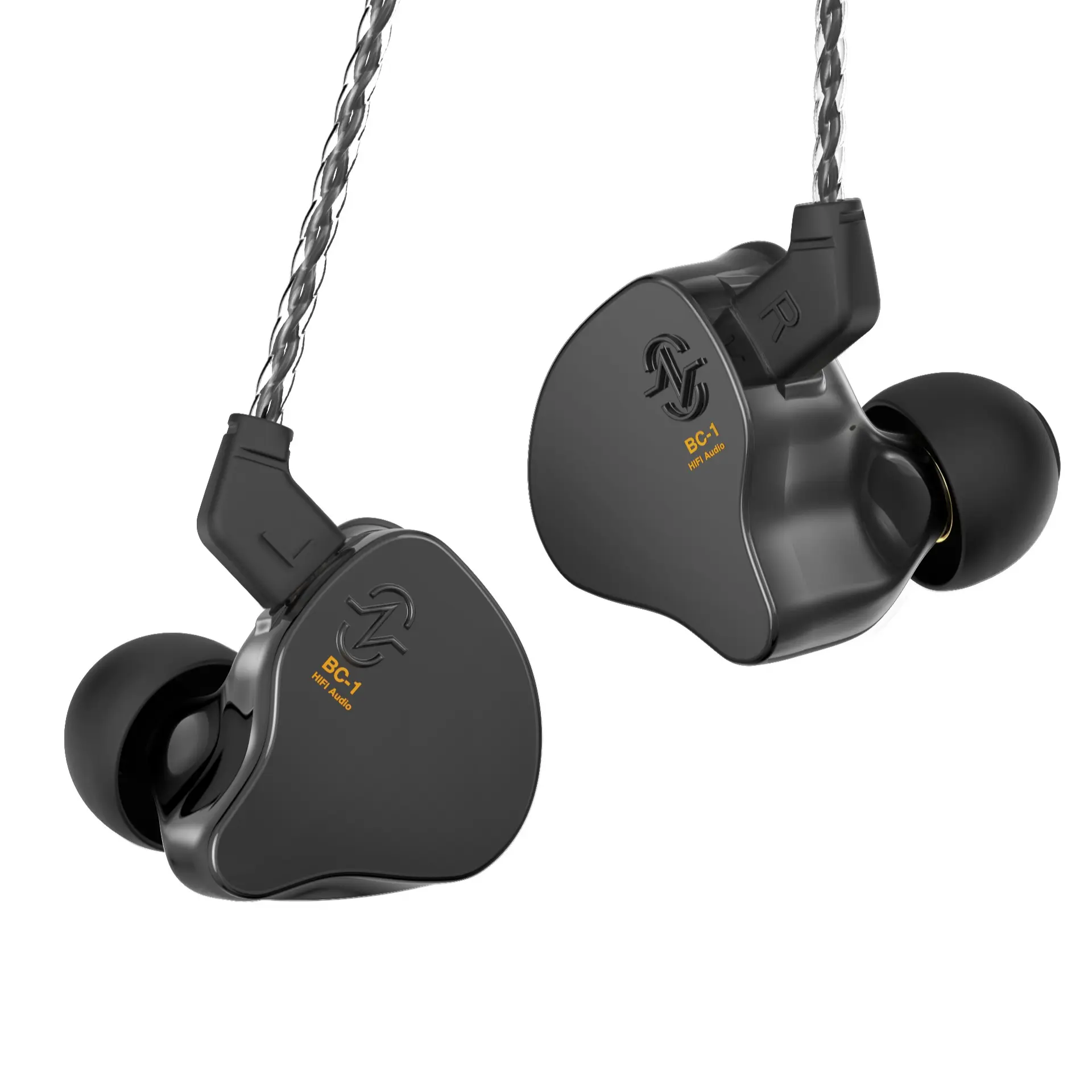 Ccz In-Ear Monitor Headphones Wired Earbud Style In Ear Design No Mic Iem HiFi Bass Audio with 1dd 1ba Wing 4n Ofc Cable for Musicians Singers Stage Studio Use Stereo Sound Headphone