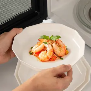 5 PCS Disposable Plates, Reusable Octagonal Serving Plates for Fruit, Snacks, Dessert, Salad & Daily Use