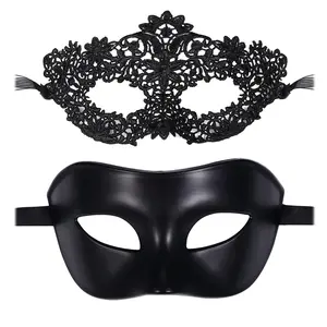 Couple 2pcs Masquerade Masks Venetian Costume Ball Wedding Cosplay Party Mask