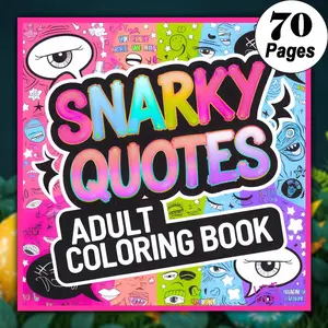 Snarky and Sassy Quotes Adult Coloring Book Funny Sarcastic Humor Bold and Easy Designs Large Print Stress Relief, Relaxation, Anti Anxiety Activity Book 70 Pages 21cm/8.27inch x 21cm/8.27inch Paperback with Hilarious Sayings Perfect Gag Gift