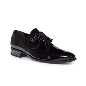 Mauri - 4801 Black Patent Leather & Plexiglass Heel Dress Shoes