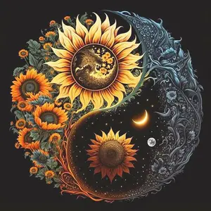 Sunflower Pattern DIY Diamond Arts Colorful Painting Kit without Frame, 5D Diamond Arts Colorful Painting Kit, Wall Art Decor for Home Living Room Bedroom