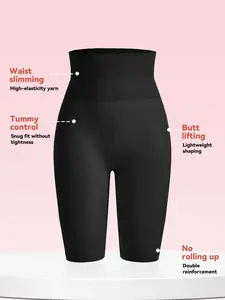 ✨ Women's High Waisted Modest Tummy Control Butt Lifting Shapewear Shorts ✨ Seamless Slimming Body Shaper, High Elastic Compression, Anti-Slip No Rolling Up, No Digging Curve Shaping for Daily Yoga Fitness All Occasions