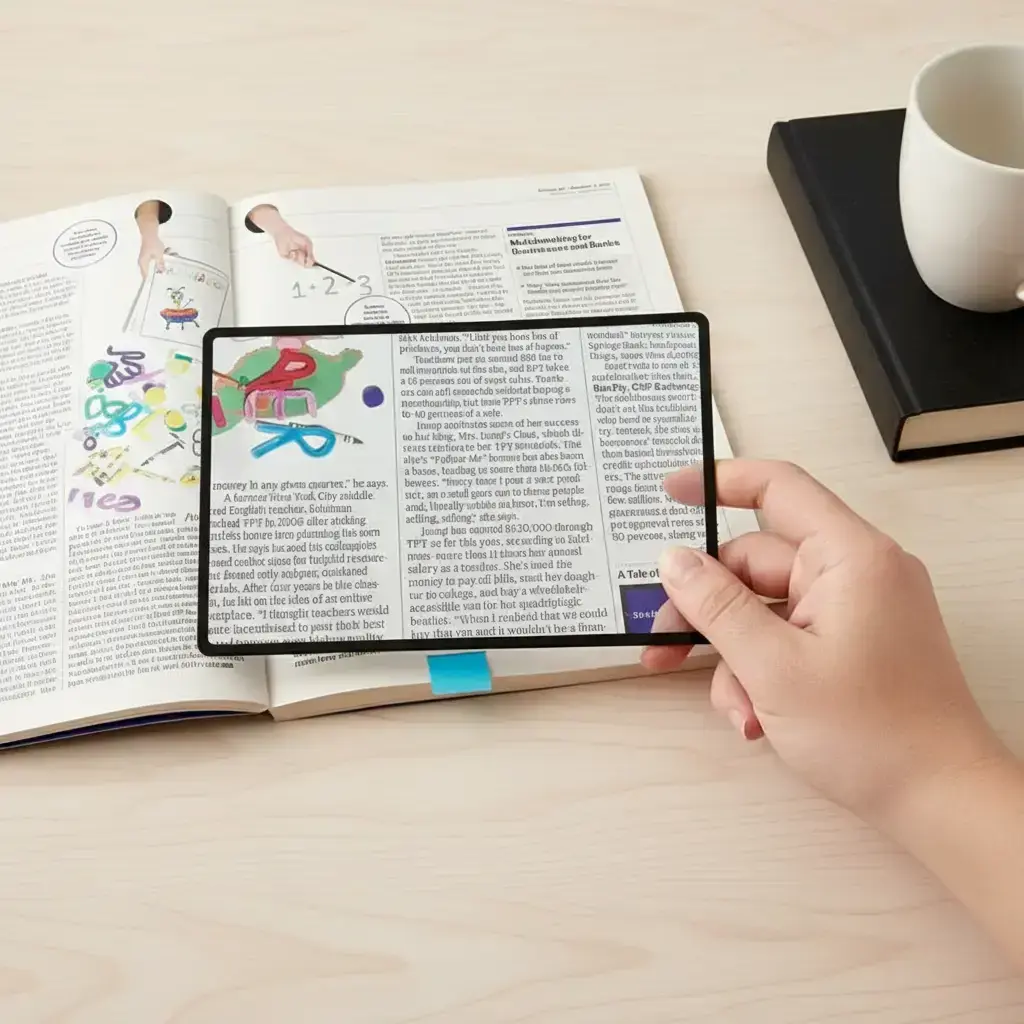 180x120 Magnifying Glass Bookmark, 1 Count Large Area Reading Bookmark Magnifier, Educational Supplies for Home School Office, Book Accessories