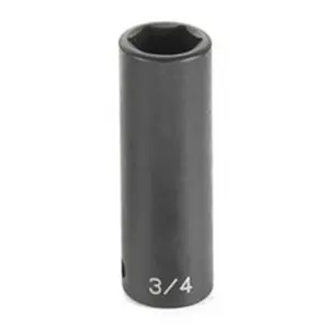 212 MAIN Grey Pneumatic 2030D Hardware Impact Tool - 0.5 in. Drive, 10.31 in. Deep Socket, Steel Construction, Pressure Transfer Function, for Cycling Equipment