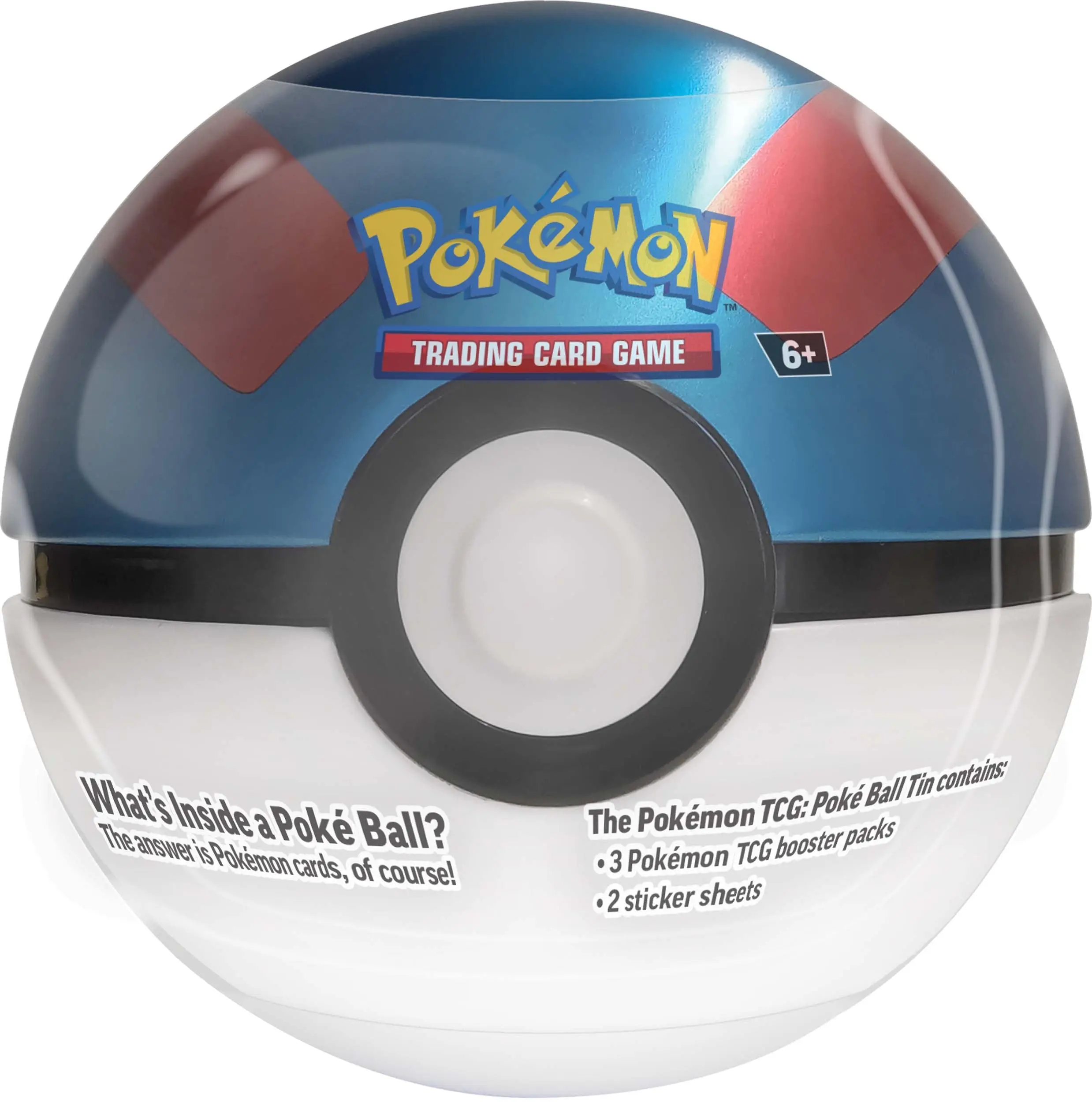 Pokemon TCG: POKE BALL TIN Q4 2024- 3 booster packs+ 2 stickers
