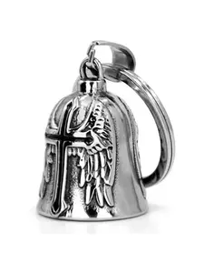 Little Guardian Motorcycle Bell and Keychain with Hook, Lucky Spirit Bell for Riders, Essential Motorcycle Accessory for Men and Women, Fashionable Alloy Keychain, Stylish Keychain