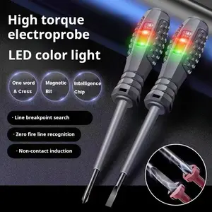 [2pcs] High-Brightness Color LED Voltage Test Pen – Multifunctional Electrical Tester for AC/DC Circuits, Car Repair, and Household WiringAB20Lumora Living