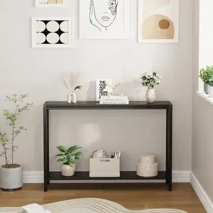 2-Tier Narrow Console Table, Sofa Side Table for Entryway, Hallway, Living Room – Premium Entryway Furniture