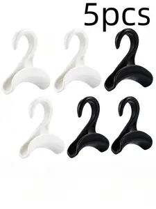 5pcs Multi-Functional Bag Hooks, 10x10cm Plastic Closet Organizer, Space-Saving Storage Hangers for Scarves, Hats, Belts, Bags