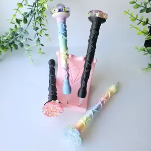 Magic Rose Diamond Art Pen 3D Printed Multiplacer Push Tip One Ended Replacable Tip Art Tool with Colorful Design Plastic or Metal Push Tips