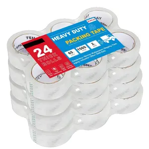 Packing Tape, 24 Pack Heavy Duty Shipping and Moving Packing Tape, Clear, Packing and Moving Supplies, 2.0 inch Wide, 65 Yards Per Roll, Total 1560 Yards