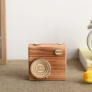 Wooden Camera Storage Box, Creative Handmade Toy DIY Ornament, Wooden Craft Artwork, Unique Home Decor, Perfect Gift Idea