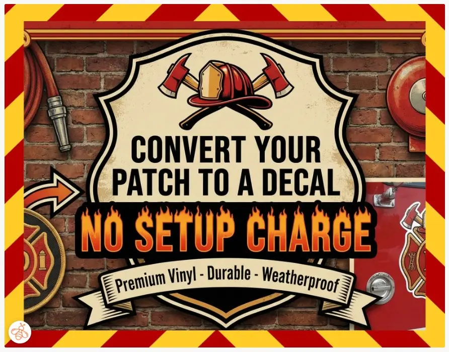 Firefighter Stickers - Convert your image, photo, logo or picture to a decal with NO SETUP CHARGE!, Vehicle Decor, Self-Adhesive
