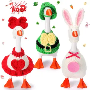 7 Inch Desk Goose Outfits Valentine's Day Easter St Patrick's Day Costumes Accessories Spring Holiday Decor for Magnetic Desktop Goose Statues Office Home Table