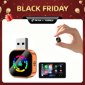 【YURNLV】2026 New CarPlay Wireless Adapter, Compatible with iPhone/Android, Fast Connection, Supports Hands-free Calling