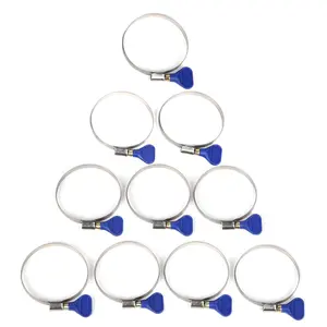 WEN DCA011 2.5-Inch Steel Hose Clamps for Dryers and Dust Collection Systems, 10 Pack