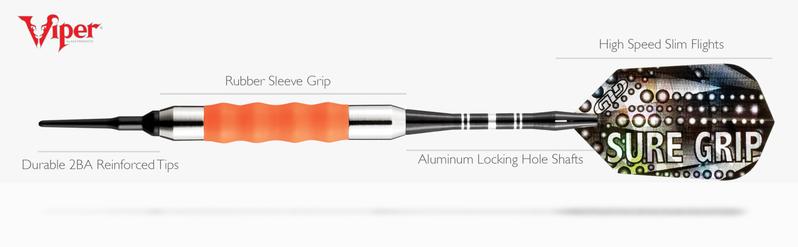 Viper Sure Grip Darts Black Soft Tip Darts