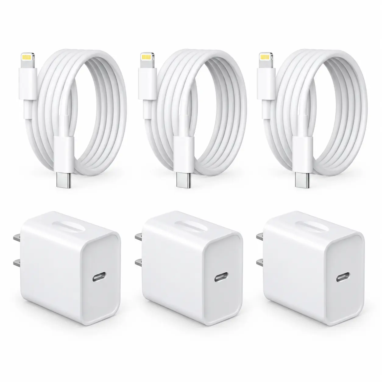 iPhone Charger Fast Charging 2 Pack Type C Wall Charger Block with 2 Pack 6FT USB C to Lightning Cable for iPhone 14/13/12/12 Pro Max/11/Xs Max/XR/X,AirPods Pro, Mfi Certified