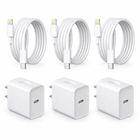 iPhone Charger Fast Charging 2 Pack Type C Wall Charger Block with 2 Pack 6FT USB C to Lightning Cable for iPhone 14/13/12/12 Pro Max/11/Xs Max/XR/X,AirPods Pro, Mfi Certified