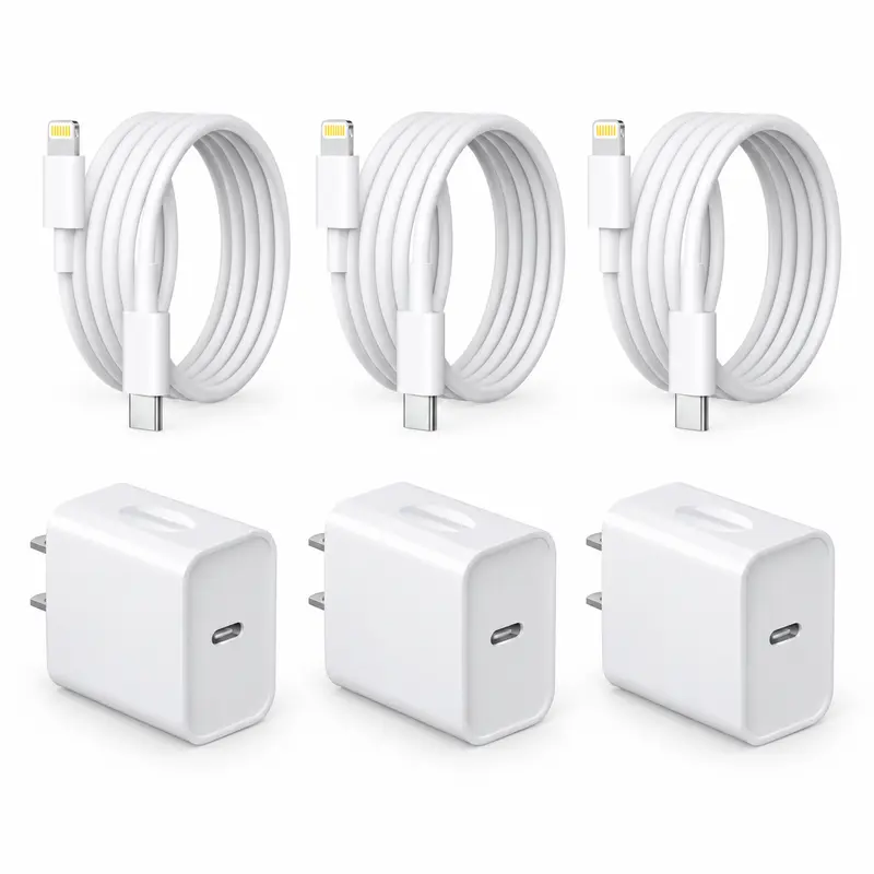 iPhone Charger Fast Charging 2 Pack Type C Wall Charger Block with 2 Pack 6FT USB C to Lightning Cable for iPhone 14/13/12/12 Pro Max/11/Xs Max/XR/X,AirPods Pro, Mfi Certified