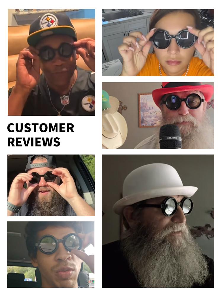 【Black Friday】Cyxus Adjustable ND Filter Sunglasses with 9-Step Light Reduction Polarized UV400 Vintage Punk Style Unisex Shades for Outdoor Travel - P1323