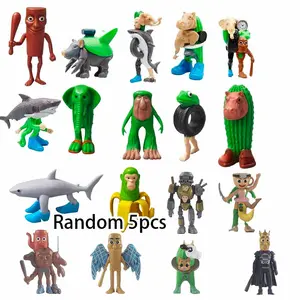 Random 5 Pieces Brainrot Mountain Sea Classic Desk Decorations, Small Statue Office Accessories, Unique Table Ornaments