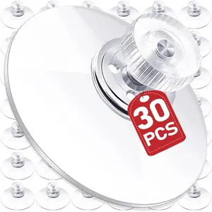 Clear Suction Cups PVC Vacuum Suction Cup Holder Plastic Hooks with Screws for Bathroom Bath Ball Kitchens Offices Keys Storage Organiser Transparent