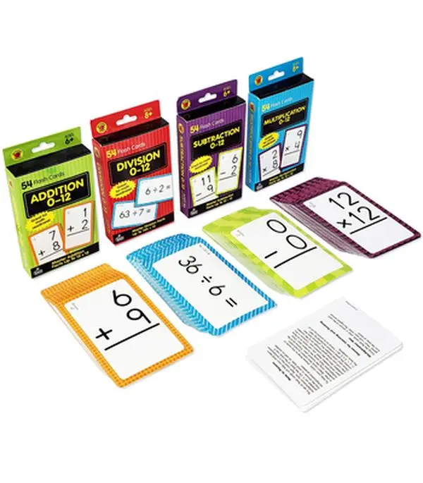Brighter Child Math Flash Card Set - 4 Sets of Cards -- Brighter Child, Cards
