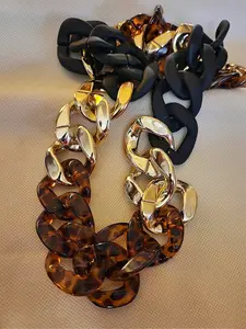 Acrylic Luxury Handbag Strap, Detachable Bag Accessories, Fashionable Acrylic Bag Chain Strap/Wallet Chain/Underarm Bag Extension Chain Decorative Chain, Thick Chain Design With Retro Luxury Feel, Elegant Chain Strap, Both Keychain And Small Accessory!