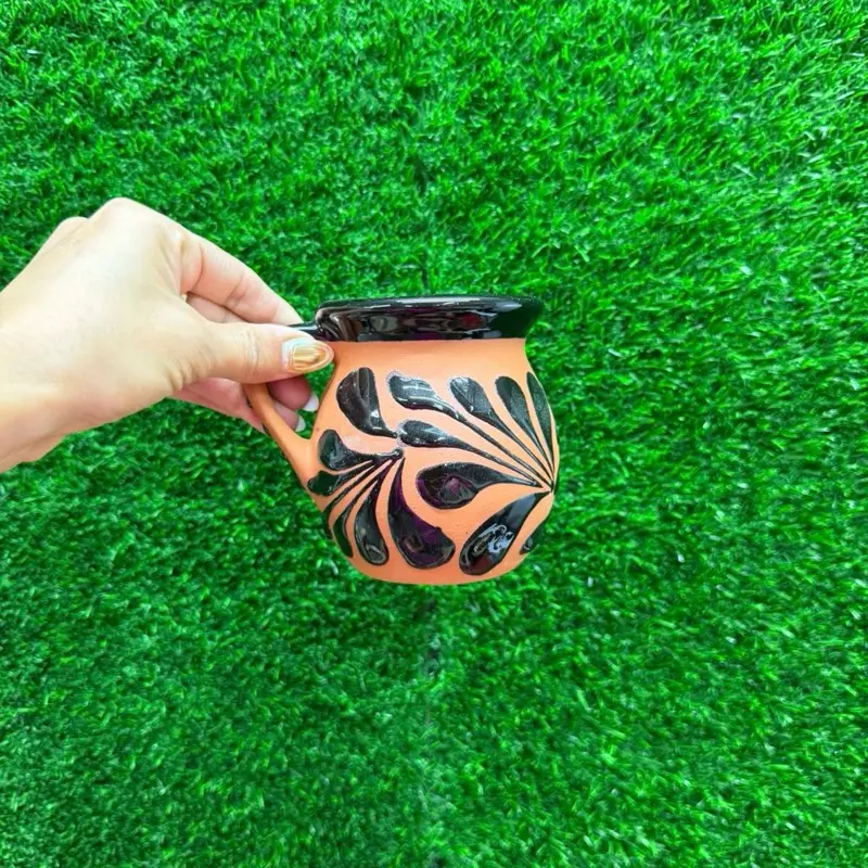 Relieve Mug 355ml color Terracota Negro Sets.
