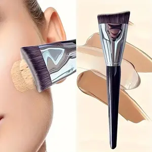 Professional Flat Top Foundation Brush, High Density Synthetic Bristles, Suitable for Liquid, Cream, Powder Makeup, No Brush Marks, Foundation Complexion Brush, Makeup Blending Brush
