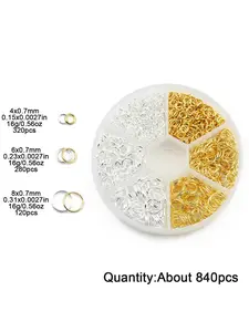 840/1200 multi size split ring set, suitable for jewelry making and necklace repair, split connection ring, used for jewelry making, necklace making, wholesale, handmade keychains, craft making, handmade gifts, Beading Accessories