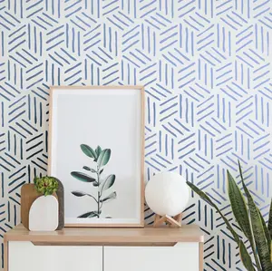 LORTIE- Modern Geometric Wall Stencil- Hexagon Wall Stencil- Reusable Stencils For Painting-638